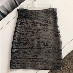 BCBG Metallic Bandage Skirt